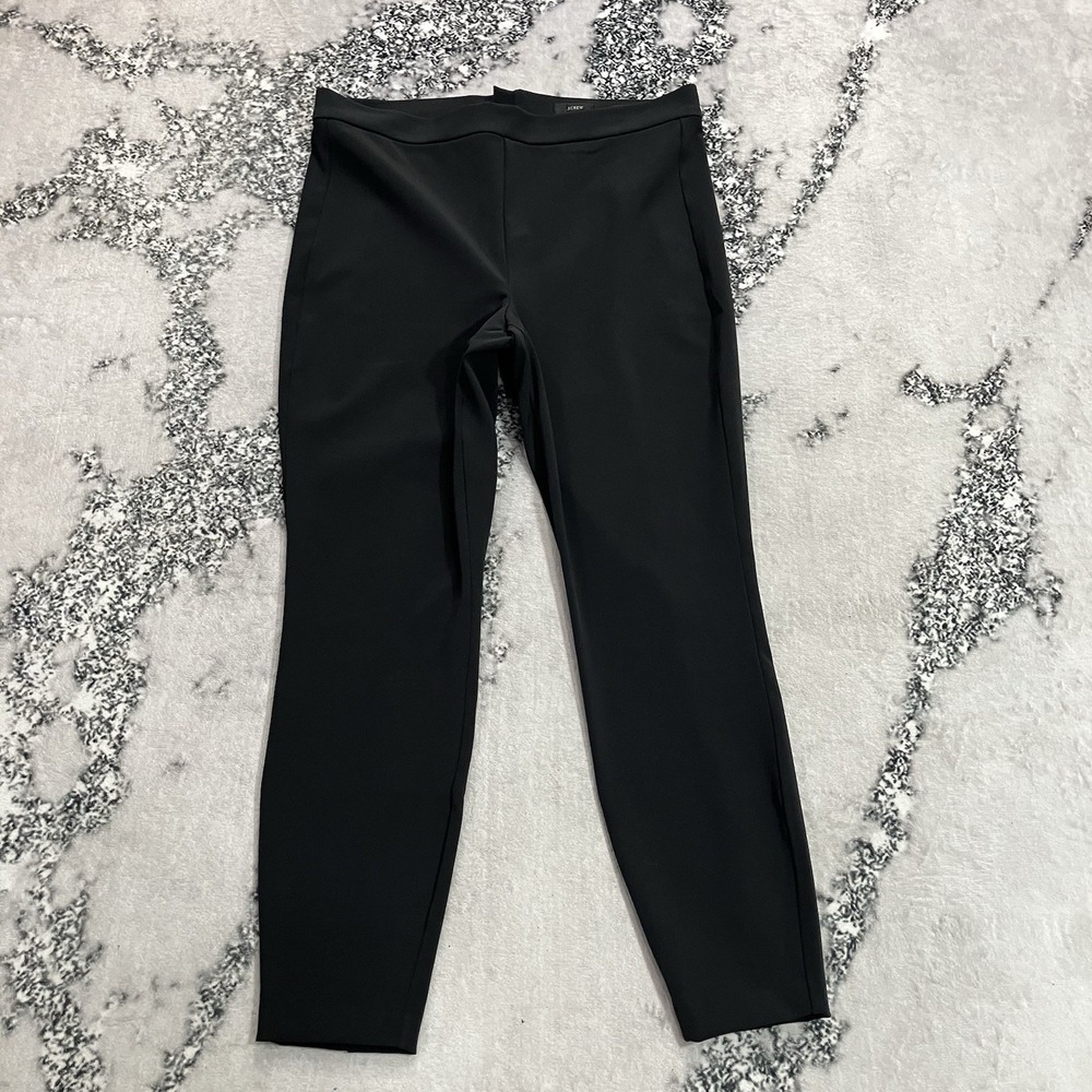J.Crew Any Day Pants Size Large Black High Rise Slim Pull On Stretch Ankle